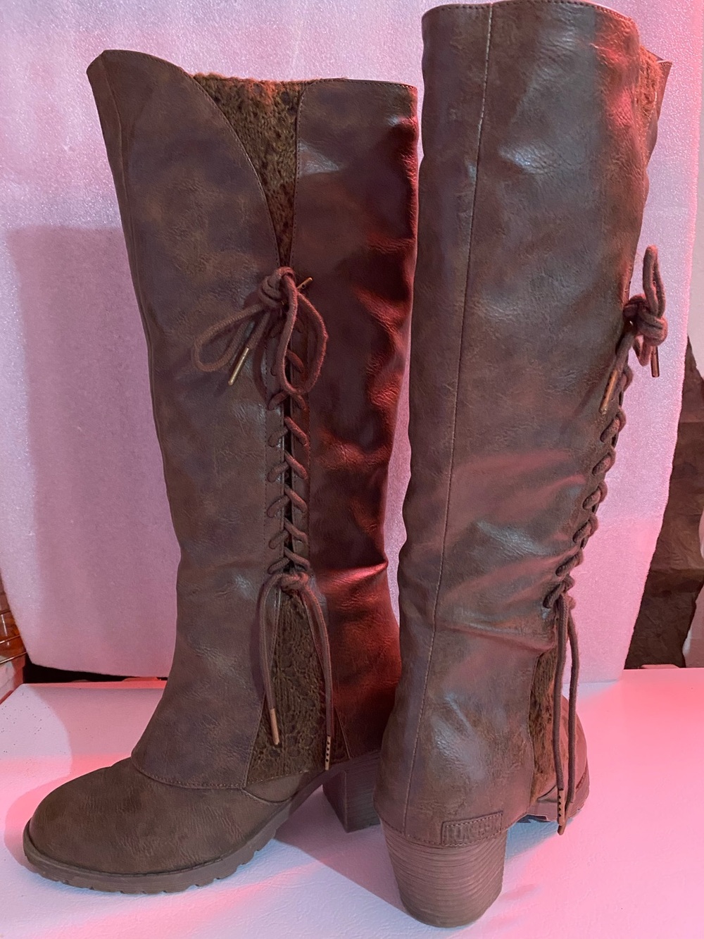 LUKEES By MUK LUKS Women’s Lacy Leo Boots. Size 7